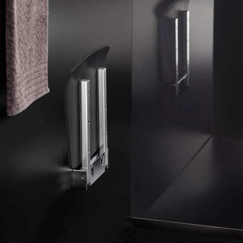 Sedile per box doccia a muro Nero Architect 2900634 Cosmic