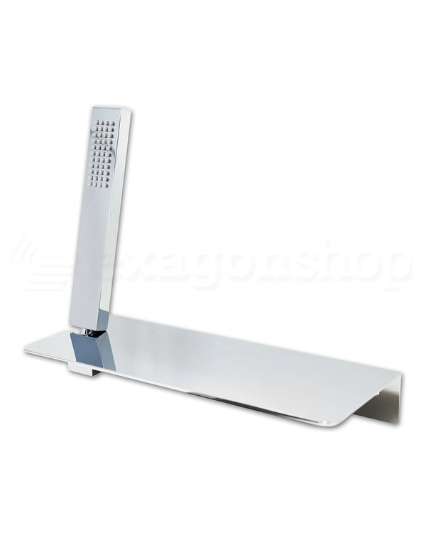 Set Doccetta Smart con Ripiano Portasapone e flessibile cromo