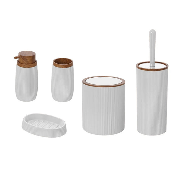 Set accessori bagno bianco 5pz London