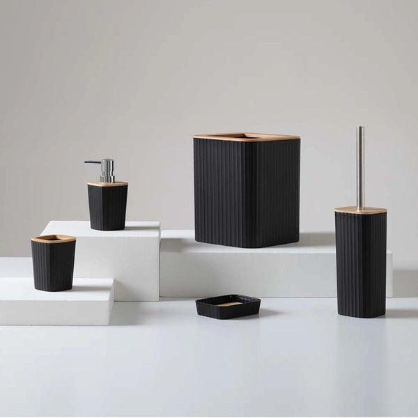 Set accessori bagno nero 5 pz Show