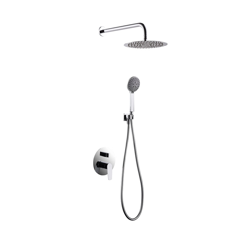 Set doccia soffione miscelatore e doccetta cromo