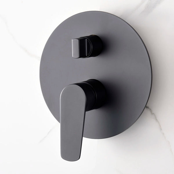 Set doccia soffione miscelatore e doccetta nero opaco