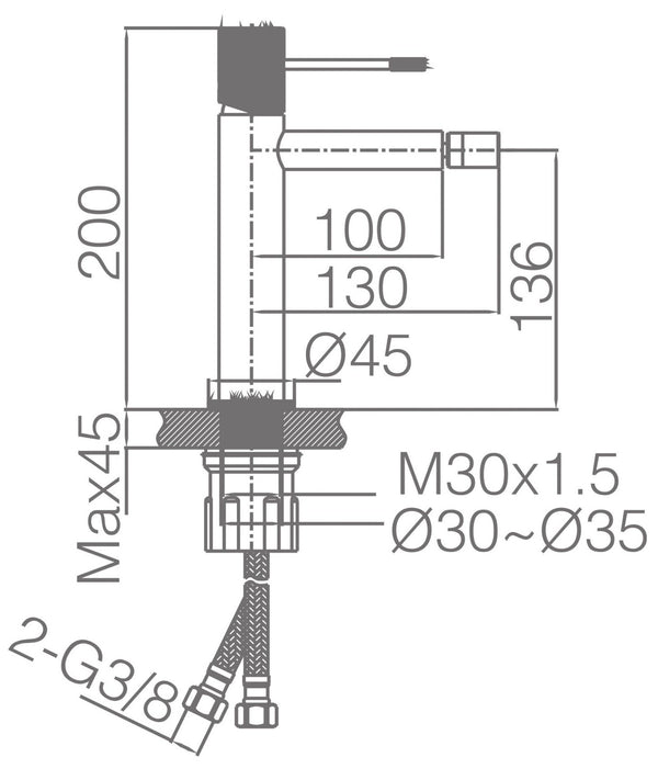 Set miscelatori lavabo bidet e vasca Melin oro spazzolato