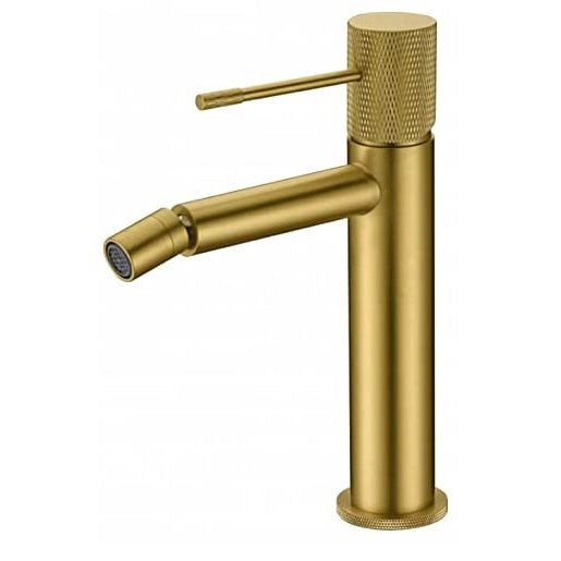 Set miscelatori lavabo bidet e vasca Melin oro spazzolato