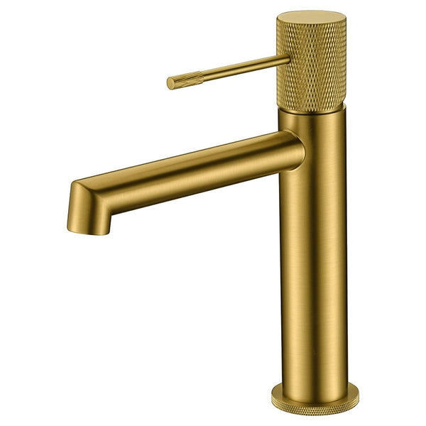 Set miscelatori lavabo bidet e vasca Melin oro spazzolato