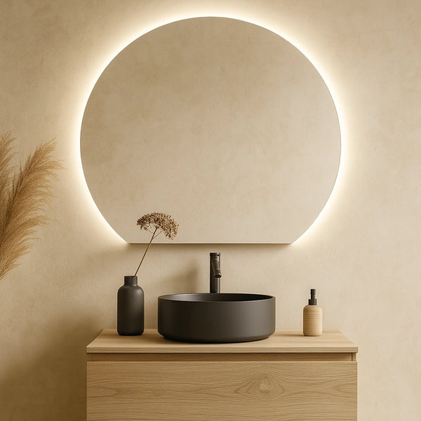 Specchio 110x93 retroilluminato led semicircolare