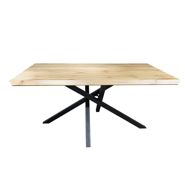 Tavolo 160x90 in legno con gambe in metallo nero