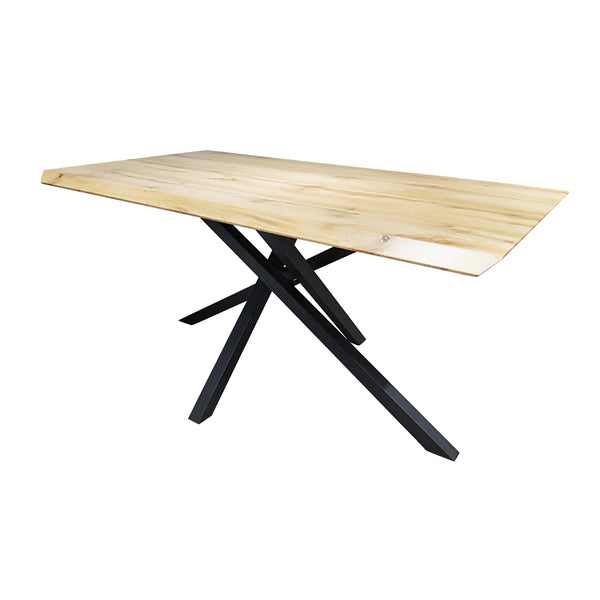 Tavolo 160x90 in legno con gambe in metallo nero