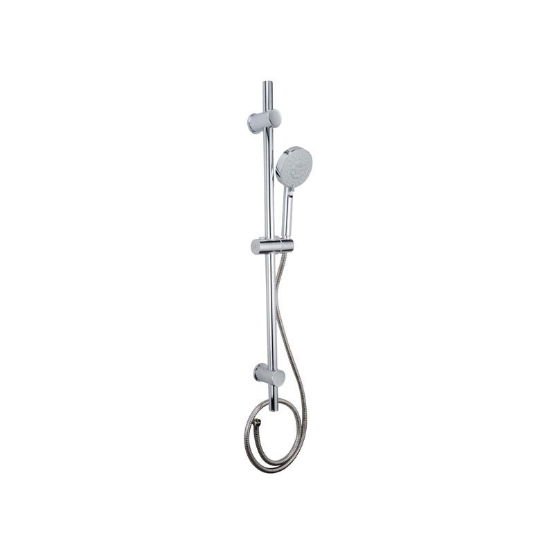 New line asta doccia 65 cm in acciaio con doccetta 5jet e flessibile 150 cm cromo
