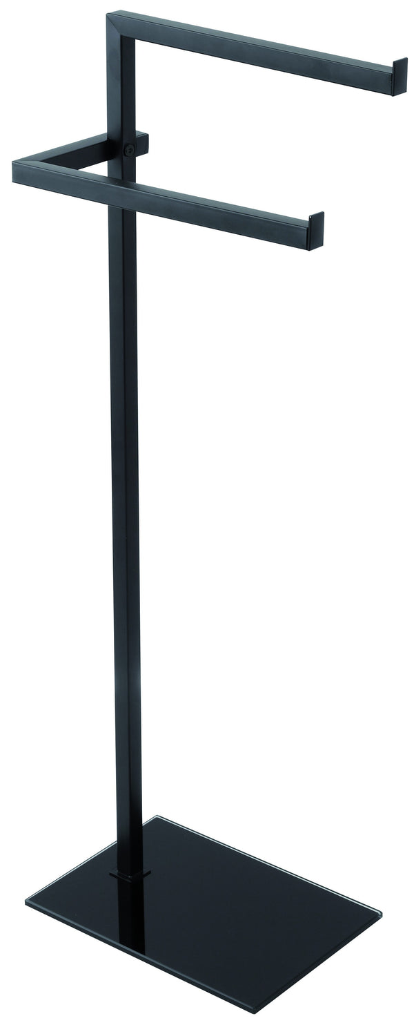 Piantana Porta Asciugamani con base in Vetro Full Nera 810014