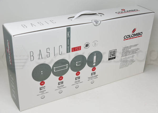 Colombo Basic kit arredo bagno portarotolo portasciugamani scopino Cromo
