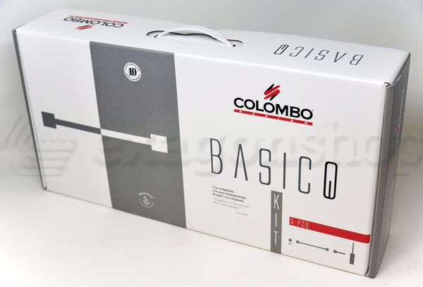 Colombo BasicQ set Accessori bagno portasciugamani 5pz Nero, vista laterale del profilo a muro - Colombo Design