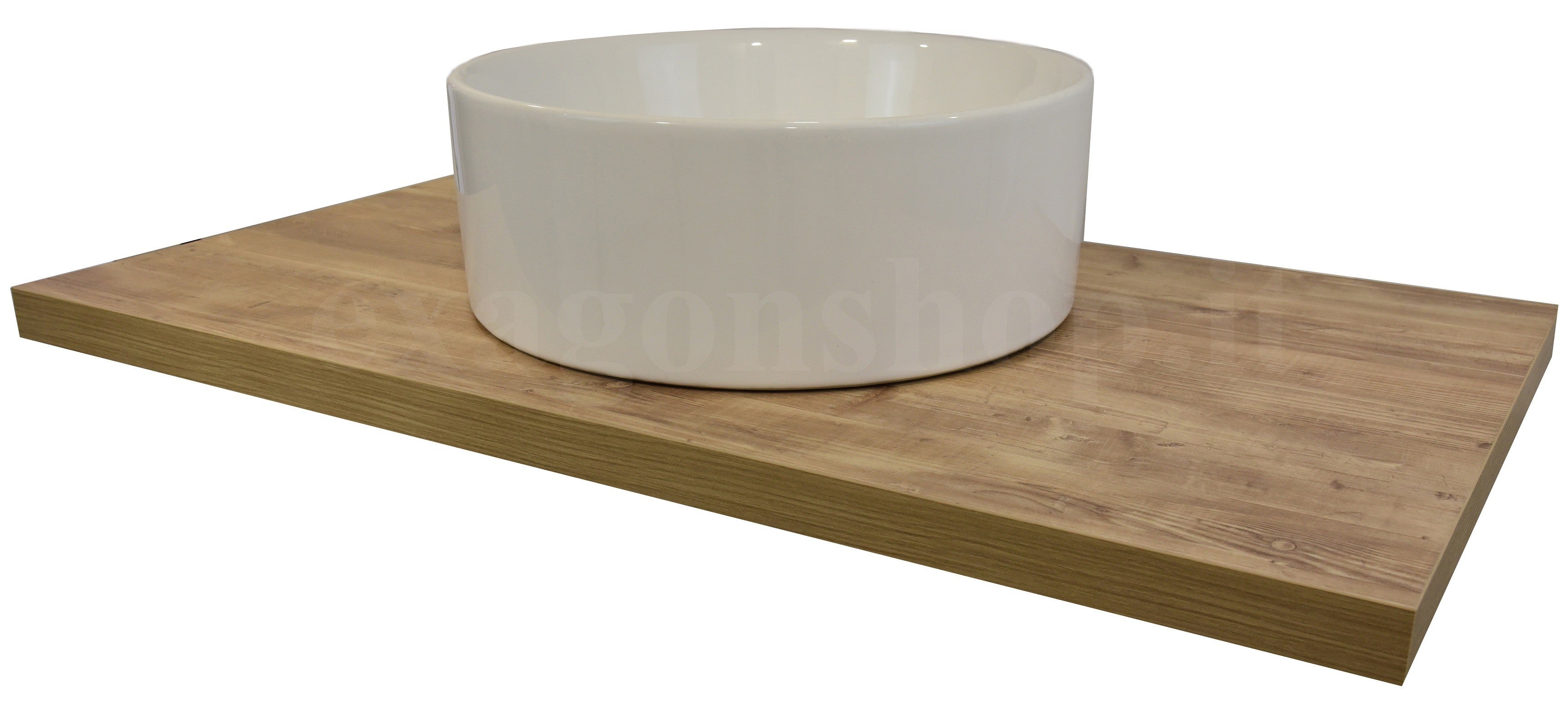 Mensolone per lavabo 100x46 da appoggio in Nobilitato Truciolare senza lavabo senza staffe aramo light