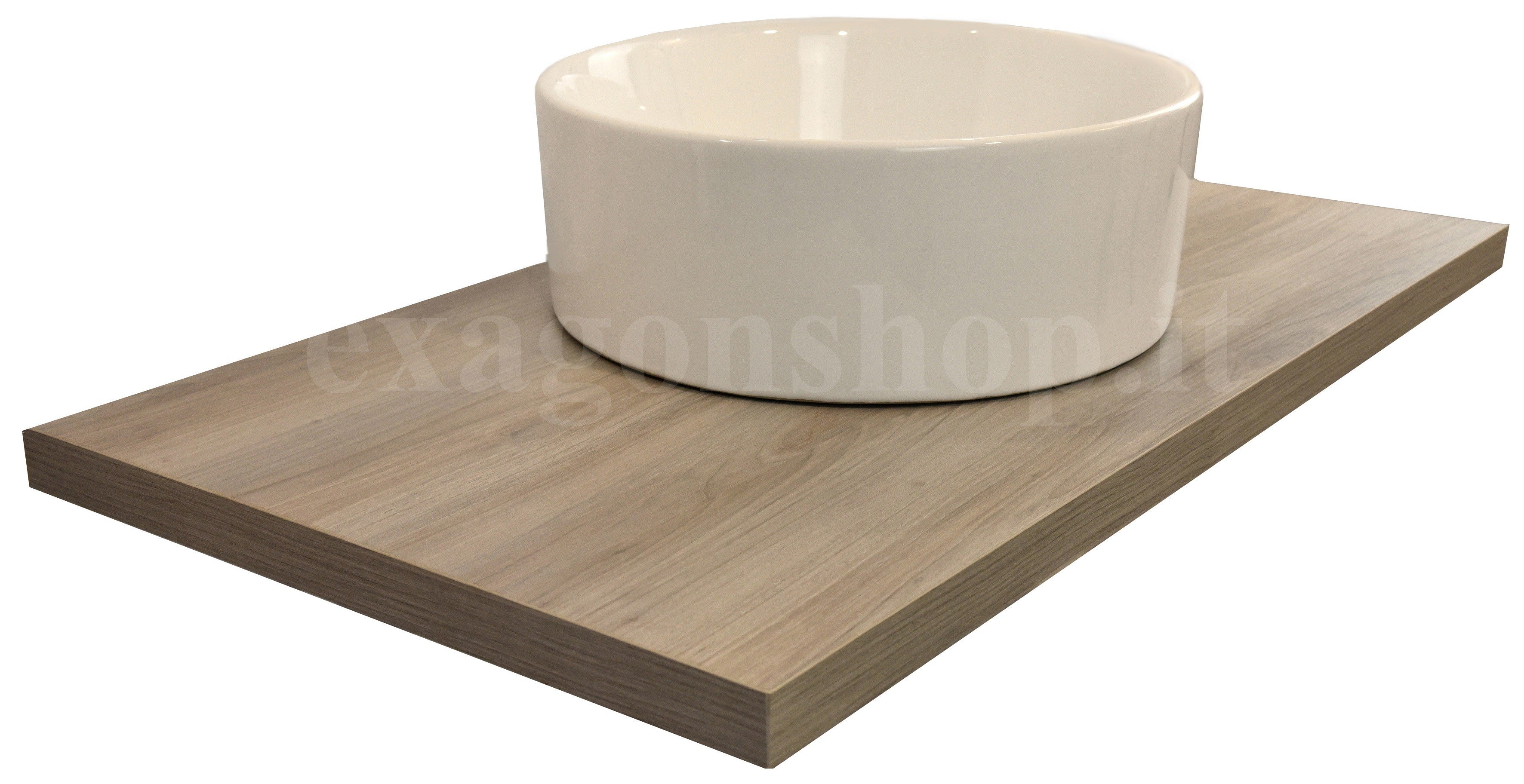Mensolone per lavabo 100x46 da appoggio in Nobilitato Truciolare senza lavabo senza staffe olmo