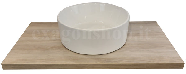 Mensolone per lavabo 100x46 da appoggio in Nobilitato Truciolare senza lavabo senza staffe olmo