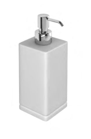 Dispenser portasapone liquido in Ceramica bianco Opaco