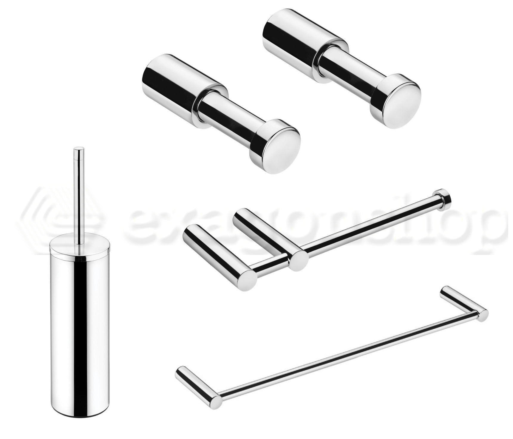 Cosmic Logic Set Accessori bagno Cromo lucido