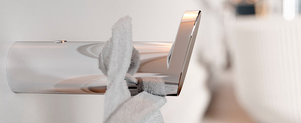 Pomd'or Micra Set Accessori bagno Portasalviette 40 cm Portarotolo destro Portascopino a terra e 2 appendini cromo lucido