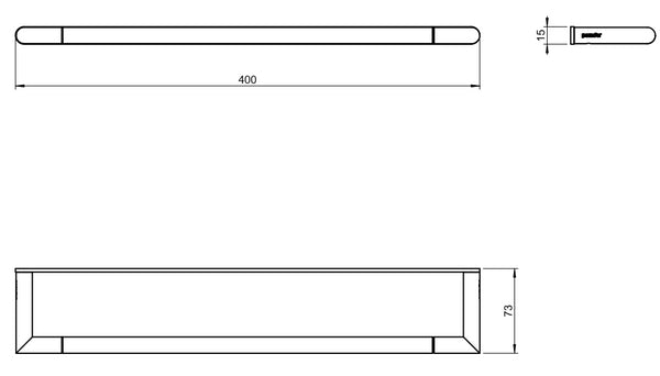 Pomd'or Micra Set Accessori bagno Portasalviette 40 cm Portarotolo destro Portascopino a terra e 2 appendini cromo lucido