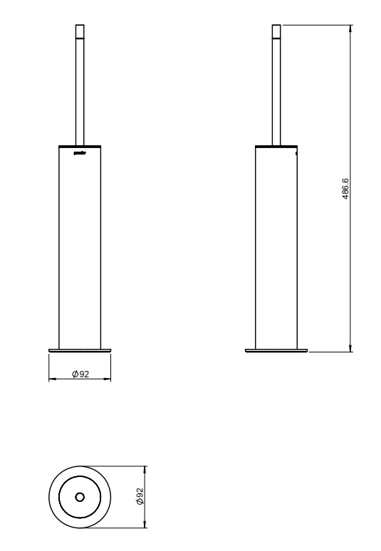 Pomd'or Micra Set Accessori bagno Portasalviette 40 cm Portarotolo destro Portascopino a terra e 2 appendini cromo lucido