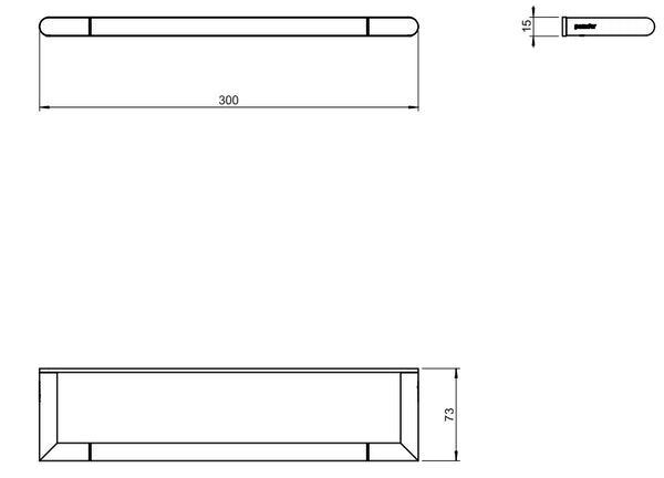 Pomd'or Micra Set Accessori bagno Portasalviette 30 cm Portarotolo sinistro Portascopino a terra e 2 appendini cromo lucido