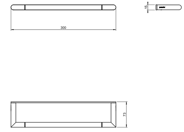 Pomd'or Micra Set Accessori bagno Portasalviette 5pz cromo montato a parete, vista del design e della finitura...