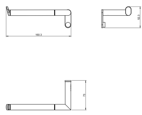 Pomd'or Micra Set Accessori bagno Portasalviette 5pz cromo montato a parete, vista del design e della finitura...