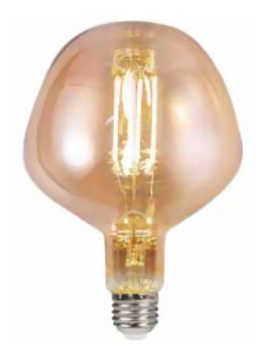 Lampadina ambra Vintage E27 luce calda 305 lumen, particolare del diffusore luminoso - Exagonshop