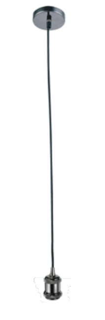 Portalampada per lampada ad attacco E27 potenza 60 W max con cavo 1,5 metri nero