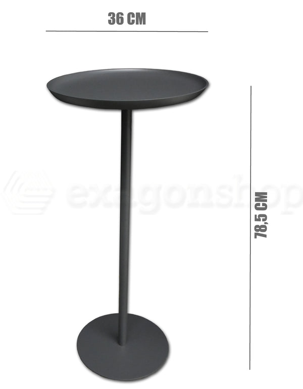 Antonio Lupi Lino 2 Tavolino di design 36 cm H.78,5 in Cristalplant Matita Goffrato