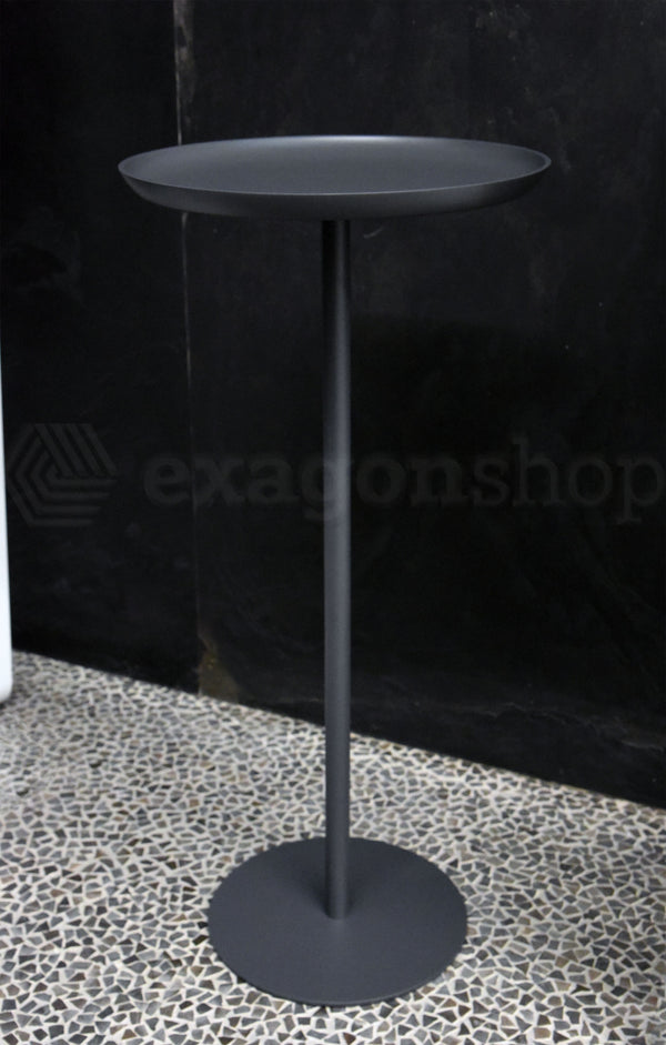 Antonio Lupi Lino 2 Tavolino di design 36 cm H.78,5 in Cristalplant Matita Goffrato