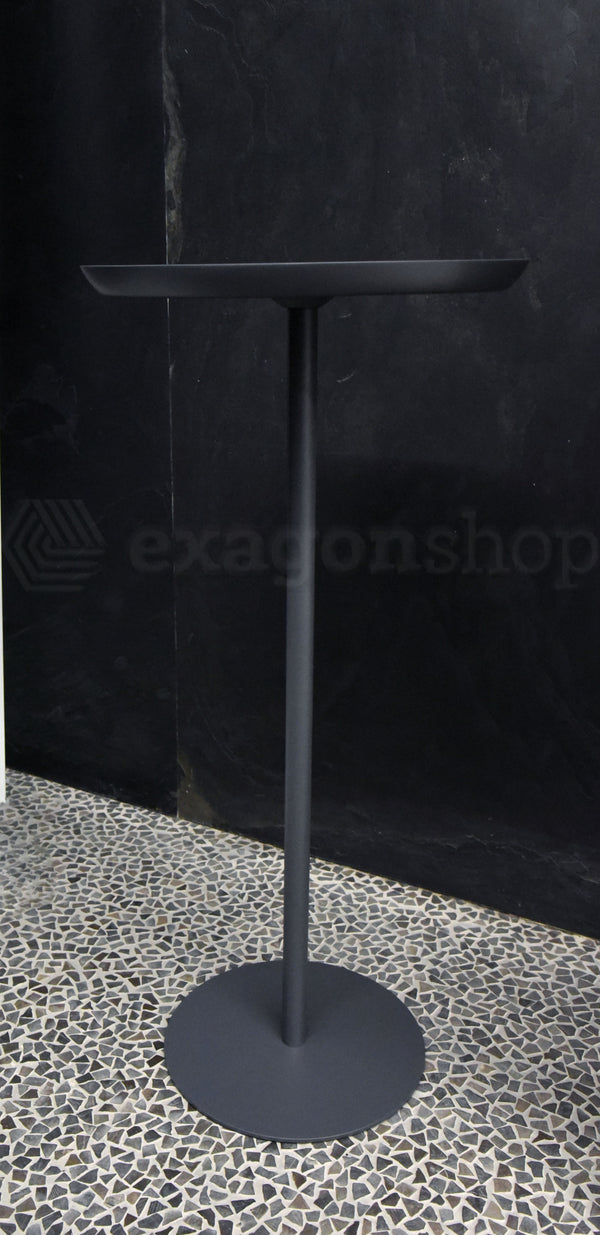 Antonio Lupi Lino 2 Tavolino di design 36 cm H.78,5 in Cristalplant Matita Goffrato