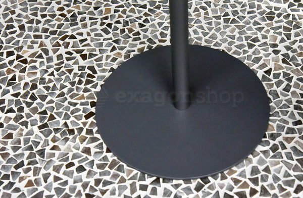 Antonio Lupi Lino 2 Tavolino di design 36 cm H.78,5 in Cristalplant Matita Goffrato