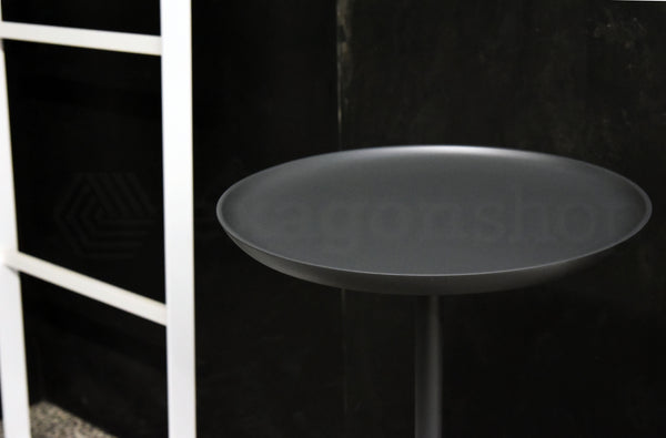 Antonio Lupi Lino 2 Tavolino di design 36 cm H.78,5 in Cristalplant Matita Goffrato