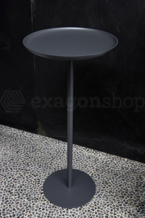 Antonio Lupi Lino 2 Tavolino di design 36 cm H.78,5 in Cristalplant Matita Goffrato