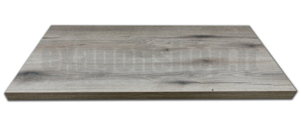 Mensola per lavabo d'appoggio 100x46 senza foro senza staffe effetto legno Rovere Fossile