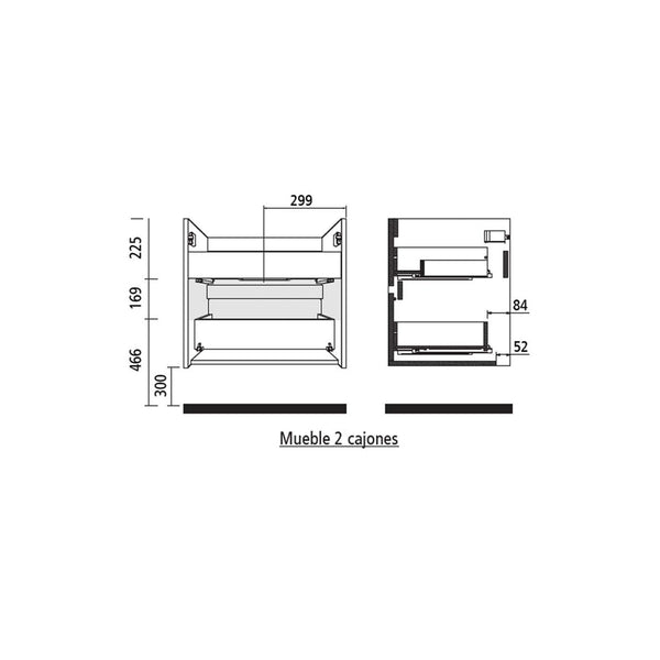 Mobile Bagno 100x45 Rovere Scuro lavabo in porcellana e specchio Rigo