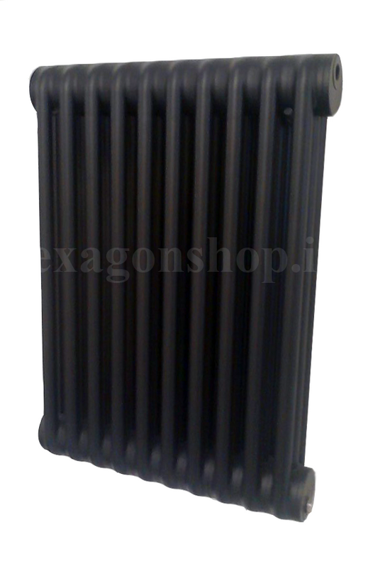 Radiatore classico 10 Elementi nero Noir Sable Kiklos 3, vista laterale che mostra profilo e dimensioni