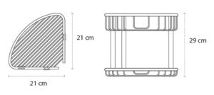 New Line H1 portasapone Angolare Doppio In Acciaio Cromato