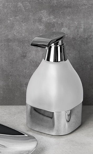 Colombo Alize B9331 dispenser sapone in Vetro Acidato Naturale cromo