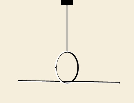 Flos Arrangements Line Round Small Lampada sospesa 170x39 cm a luce diffusa in alluminio nero