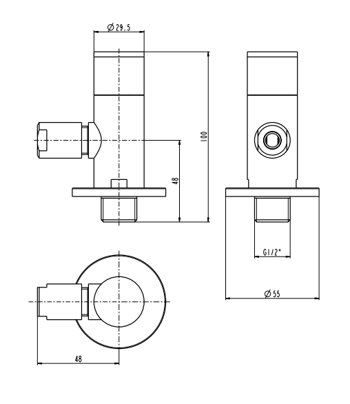 Coppia rubinetti sottolavabo con filtro 1/2 in ottone cromato Smart