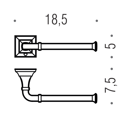 Colombo Portofino B3208D Porta Rotolo wc Destro Cromo