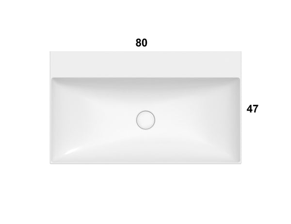 Ceramica globo stripe 80x47 Mobile bagno senape a pavimento con cassetto e lavabo