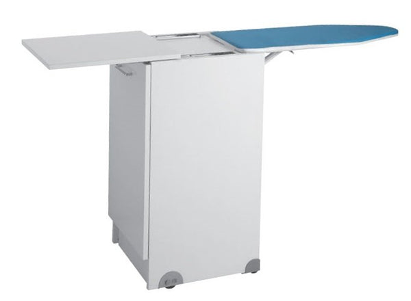 Colavene mobile con asse da stiro 45x50 H.90 e anta con ripiano bianco lucido