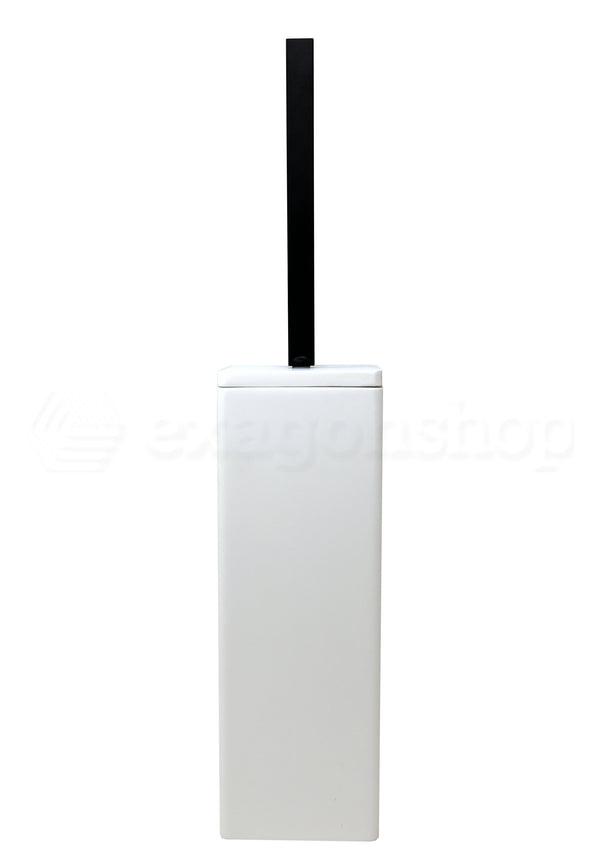 Bertocci fly portascopino a pavimento bianco manico nero BIANCO NERO, vista laterale del profilo a muro
