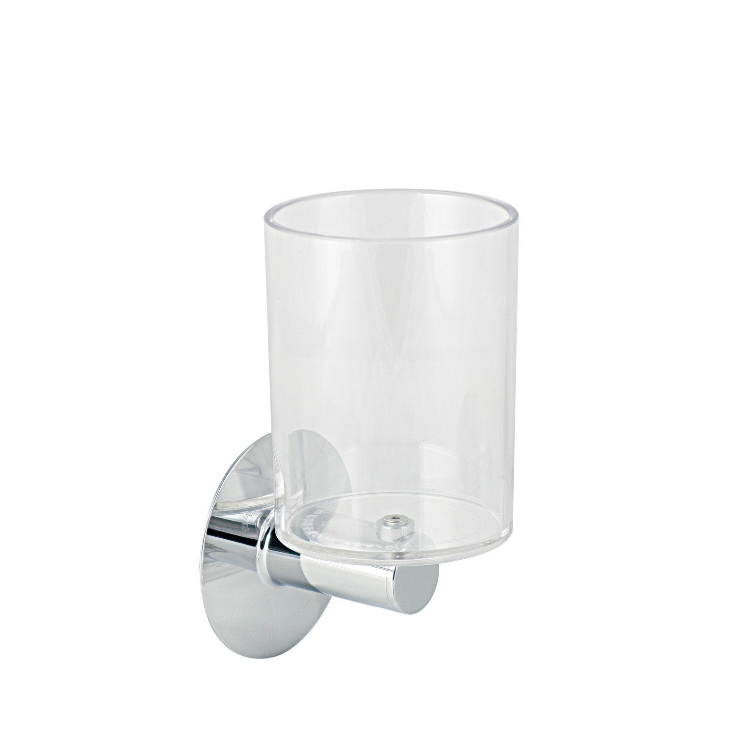 Koh-i-noor serie10 bicchiere portaspazzolini da parete da incollo in abs cromo