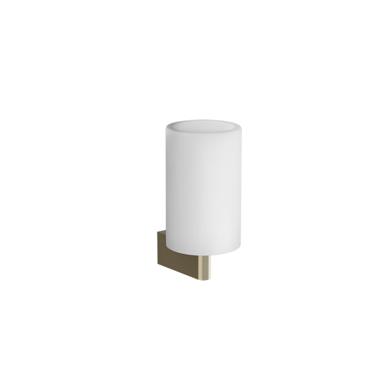 Bicchiere portaspazzolini a muro bianco brass brushed pvd 66407  Gessi