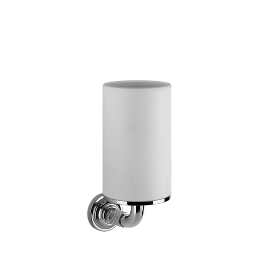 Bicchiere portaspazzolini a muro bianco cromo Venti20 65407 Gessi