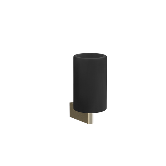 Bicchiere portaspazzolini a muro nero brass brushed pvd 66408 Gessi